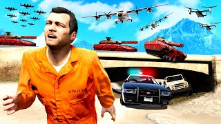 GTA 5  250000 STAR WANTED LEVEL Can We Escape [upl. by Yrtnej412]