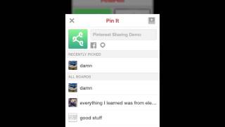 Updated Pinterest Share  Hosted Images using API chupamobilecom [upl. by Caron]