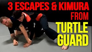 3 Turtle Guard Rolling Escapes  Kimura Submission [upl. by Naic372]