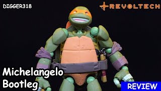 Revoltech Michelangelo Bootleg Teenage Mutant Ninja Turtles 2012 Toy Review 4K [upl. by Otrepur]