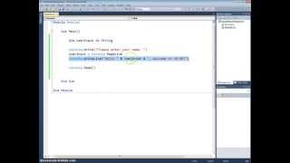 VBNET 2010 Tutorial 2 Input Output amp Assignment Statements [upl. by Letsirhc453]