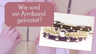 Schmuck machen mit Perlenladen Online  Armband knoten [upl. by Terzas806]