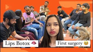 Aarti ne lips botox kara liye🫦  First surgery  prank on male bestfriends  Aarti vlogs [upl. by Marya]