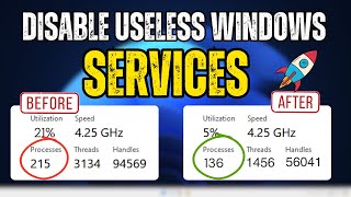 Disable THESE 24 Useless SERVICES NOW for Less CPU and RAM Usage in Windows 1011 [upl. by Euqinmod]