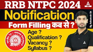 RRB NTPC New Vacancy 2024  RRB NTPC Form Syllabus Age Qualification  NTPC New Vacancy 2024 [upl. by Yelehsa218]