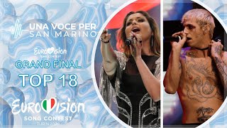 Una Voce Per San Marino 2022 Top 18 Grand Final  Eurovision 2022 San Marino 🇸🇲 [upl. by Afatsum181]