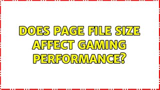 Does Page File size affect Gaming performance [upl. by Aihsemek]