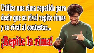 Tira una rima repetida para decir que su rival repite rimas y le contestan repitiendo la repetida [upl. by Abramo]