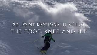 3D joint motions of skiing The feet knees and hips [upl. by Elokcin]