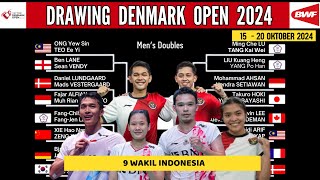 Terbaru Drawing Denmark Open 2024 9 Wakil Indonesia [upl. by Awe832]