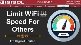 How To Limit WiFi Speed For Others On Digisol Router  Control Bandwidth [upl. by Prowel306]