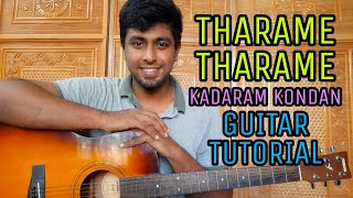 Tharame Tharame  Kadaram Kondan  How To Play  Guitar Tutorial  Beginners  Tamil Song [upl. by Arola]