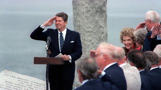 Ronald Reagan  DDay Speech at Pointe du Hoc [upl. by Kenton298]