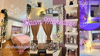 Aesthetic Room Makeover 🎀 Pinterest Inspired  ✧･ﾟ ✧･ﾟ [upl. by Yseulta333]