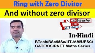 Ring with Zero Divisor and without zero divisor in Hindi [upl. by Udela]