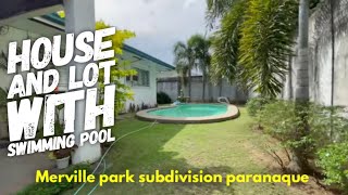 FOR SALE ❗ House with Swimming Pool  Merville Park Subdivision nov9tv [upl. by Snashall]