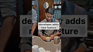 Developer adds new feature 😅 coding shorts [upl. by Annawit]