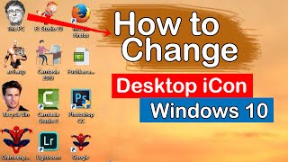 How to Change Desktop Shortcut icons in Windows 10 [upl. by Whiffen]