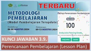 Kunci Jawaban Latihan 39 Perencanaan Pembelajaran Lesson Plan [upl. by Ahtiekal]