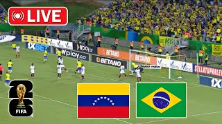 Venezuela vs Brazil Live Football  World Cup 2026 Qualifiers  Bra vs Ven live football [upl. by Ennoirb909]