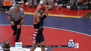 High School Wrestling Bellmont takes down Adams Central in battle of area top ranked teams [upl. by Nichol]