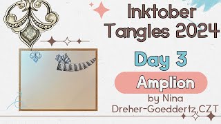 Inktober Tangles  Day 3  Amplion  How to draw [upl. by Acsehcnarf]