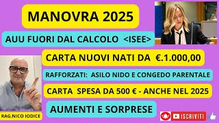 🛑MANOVRA 2025 👉TUTTI I BONUS 👉36001000500 👉ADIAUU  ISEE PENSIONI  AUMENTI youtube shorts [upl. by Nemsaj]