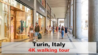 Turin Italy  4K Virtual Walking Tour [upl. by Annaeiluj306]