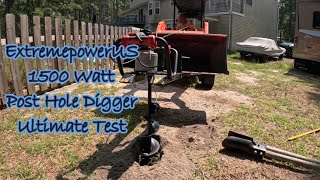 XtremepowerUS 1500 watt post hole digger review connected to a Kubota [upl. by Hillel544]