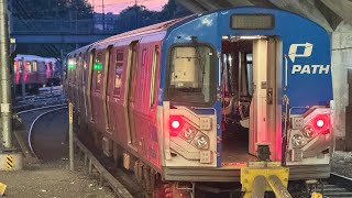 Port Authority Trans Hudson 🔴 Newark Bound Train Arriving Arriving At JSQ [upl. by Broderick]