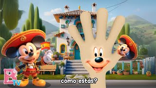 Mickey SPANISH Finger Family  Nursery Rhymes amp Kids Songs [upl. by Yttam]