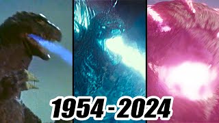 Evolution of GODZILLA atomic breath  19542024 [upl. by Mossberg]