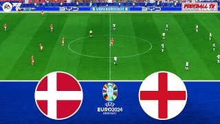 DENMARK vs ENGLAND  UEFA EURO 2024  Group Stage  Full Match All Goals  EA FC 24 Gameplay [upl. by Aeslehs462]