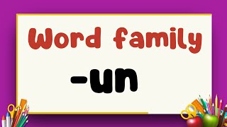 word family un  word families in english rhyming words [upl. by Gleeson]