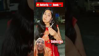 Butterfly 🦋 bomb vs Bullet bomb 💣 comedy funny emotional diwali dushyantkukreja [upl. by Enelra]