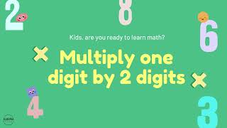 Multiply 1 Digit by 2 Digits  Math Made Fun 🧠🔢 [upl. by Moretta182]