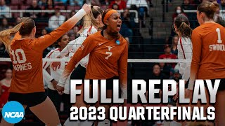 Texas vs Stanford 2023 NCAA volleyball tournament quarterfinals  FULL REPLAY [upl. by Gwennie]