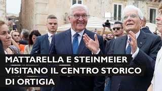 Mattarella e il Presidente della Repubblica Federale di Germania visitano Ortigia [upl. by Bartolomeo]