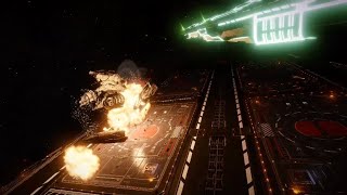 dumb as cutter blows up whilst trying to dock  Elite Dangerous [upl. by Dnomder]