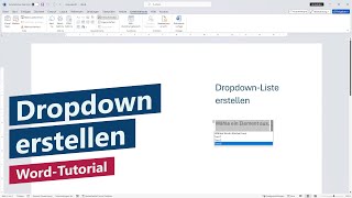 Dropdown erstellen Auswahlliste einfügen – WordTutorial [upl. by Pet]