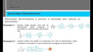 Racionalizar Denominadores  Matemática 10º Ano [upl. by Averyl]