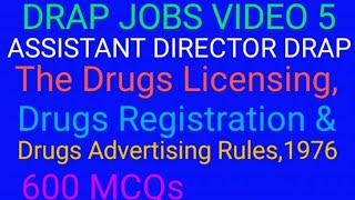 Drugs Licensing Registration amp Advertising Rules1976  DRAP Assistant Director Exam Preparation [upl. by Lebisor]