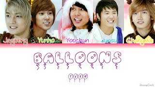 TVXQ 동방신기  Balloons 풍선 Colour Coded Lyrics HanRomEng [upl. by Elspeth]