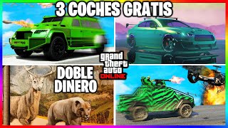 NUEVA ACTUALIZACION 3 COCHES GRATIS DOBLE DINERO GRANDES DESCUENTOS GTA Online [upl. by Yengac]