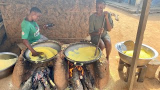 African village life in Nigeria  How to fry garri trending village viralvideo [upl. by Aynwat]