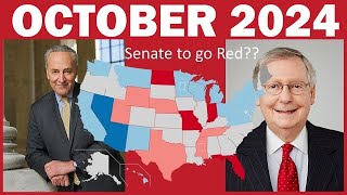 2024 United States senate election prediction  October 2024 [upl. by Attenad]