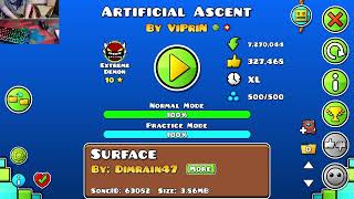 Artificial Ascent 100  ViPriN  NEW HARDEST CBF 55 376 attempts [upl. by Eicram]