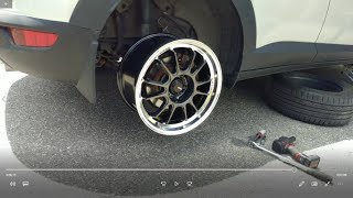 Unboxing and test fit Konig Hypergram 17x9quot wheel [upl. by Reiss]