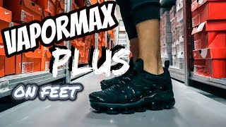 VAPORMAX PLUS Triple Black On Feet [upl. by Sharp635]