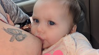 Breastfeeding IN THE CAR 🚗🚘 [upl. by Dellora]